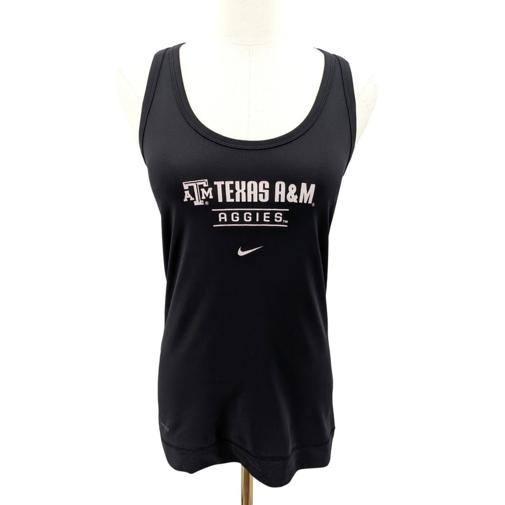 Nike Dri Fit‎ Tank Texas A&M Aggies Racerback Athletic Black Size S